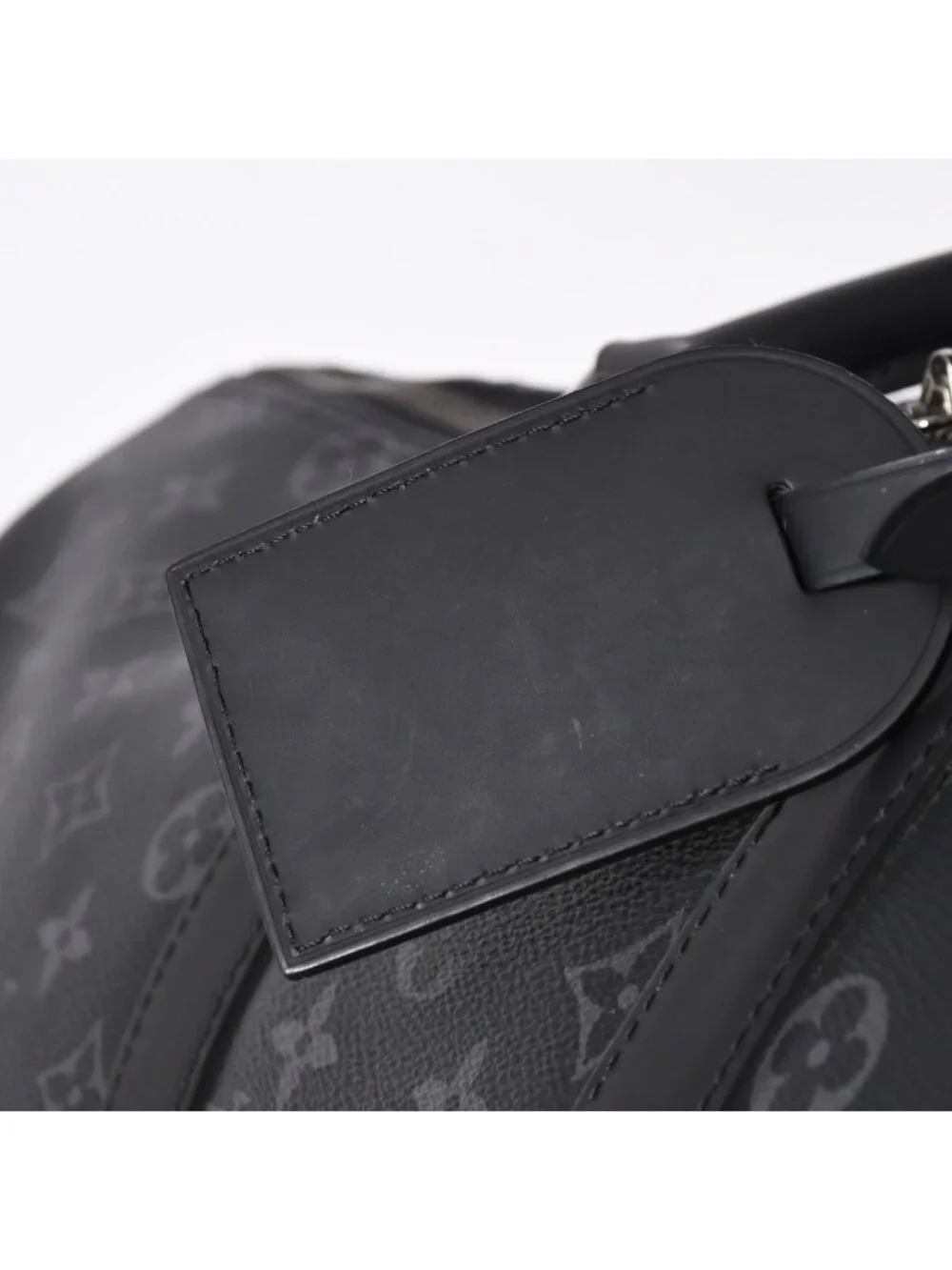 Louis Vuitton Keepall Bandouliere 45 Monogram Eclipse Canvas Black Leather